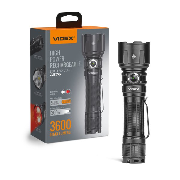 Портативний світлодіодний ліхтарик VIDEX VLF-A376 3600Lm 5000K