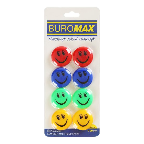 Комплект магнитов СМАЙЛИК 30мм, 8шт