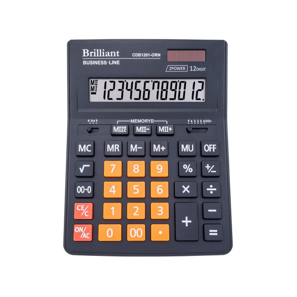Калькулятор  Brilliant CDB1201-ORN, 12 разрядов