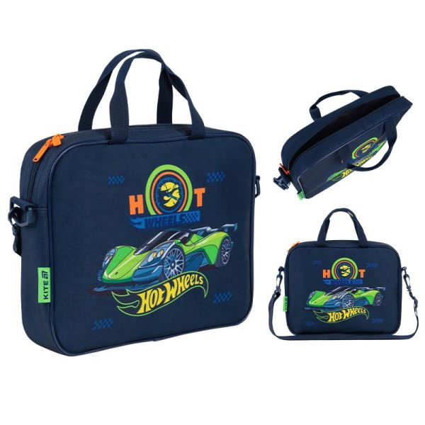 Шкільна текстильна сумка Kite Hot Wheels HW26-589