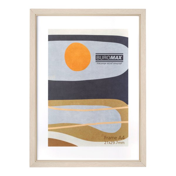 Рамка А4 210х297мм, айворі з золотом