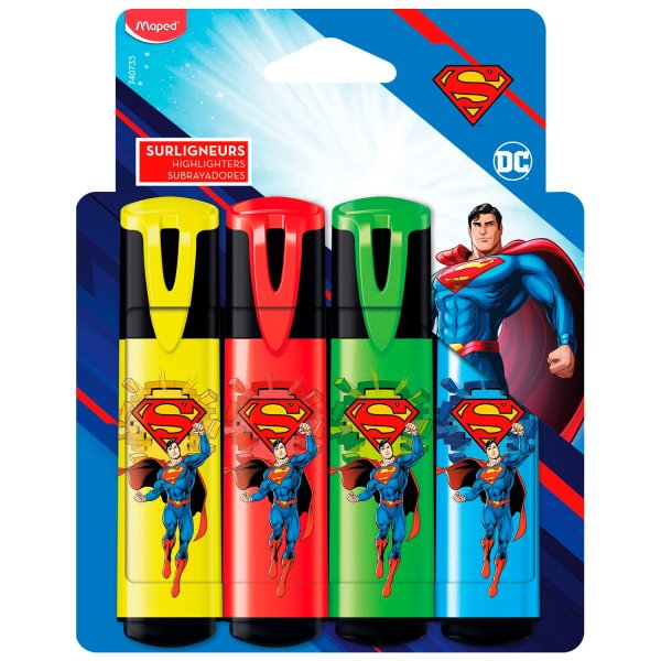 Набір текст-маркерів SUPERMAN, 4 кольори