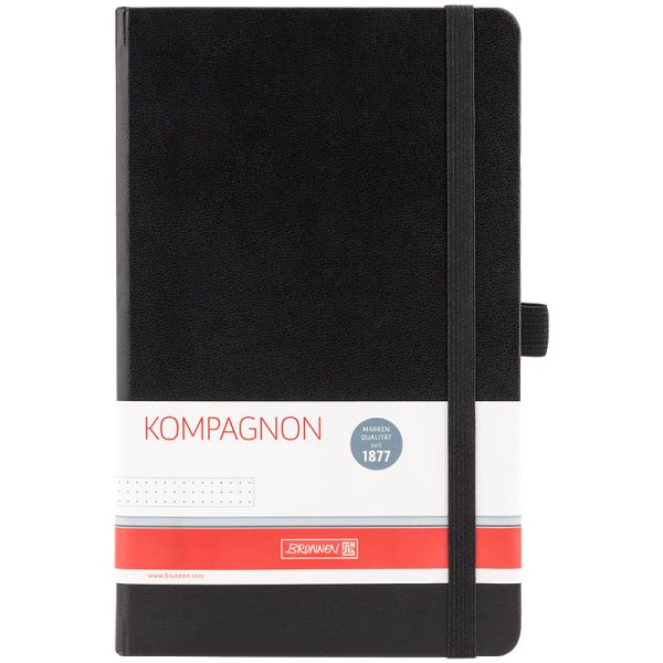 Книга записна Компаньйон А5, чорна, крапка
