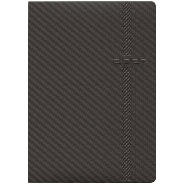 Щоденник Стандарт А5 2027 обкладинка Soft Carbon сірий