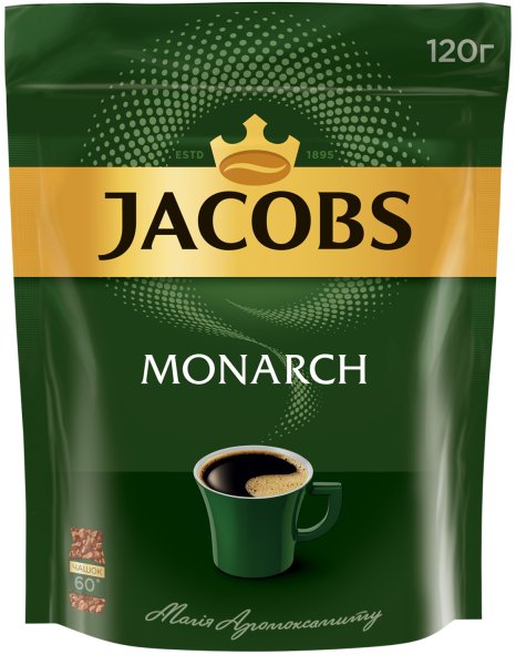 Кава розчинна Jacobs Monarch 120г, пакет