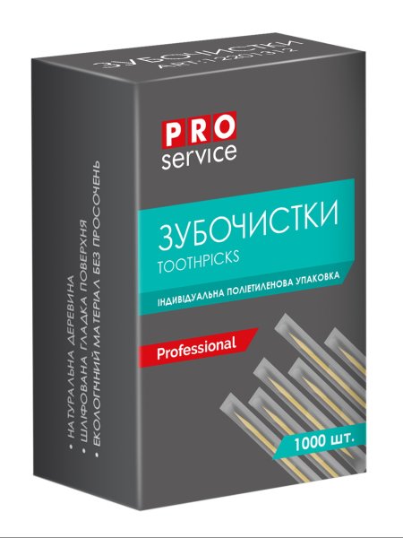 Зубочистки березові, 1000шт/уп