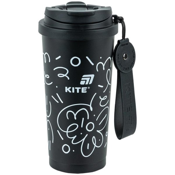 Термокружка Kite K25-1226-1, 550 мл, чорна
