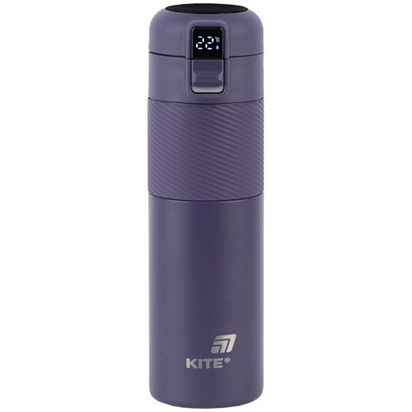 Термос із термодатчиком Kite K25-1227-3, 450 мл, фіолетовий