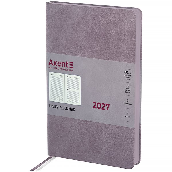 Щоденник 2027 Axent Partner Soft Cloud 145x210мм, бузковий