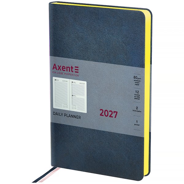 Щоденник 2027 Axent Partner Soft Muse 145x210мм, синій
