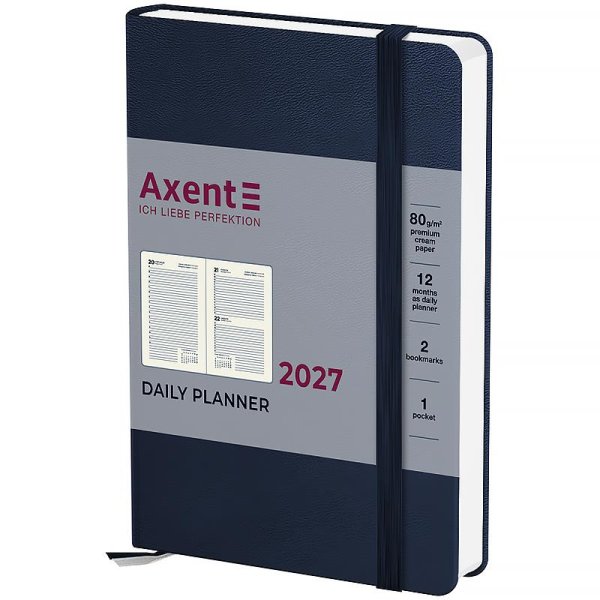 Щоденник 2027 Axent Pocket Strong 101x146мм, синій
