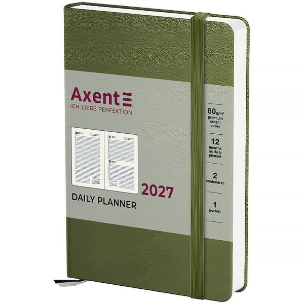 Щоденник 2027 Axent Pocket Strong 101x146мм, хакі