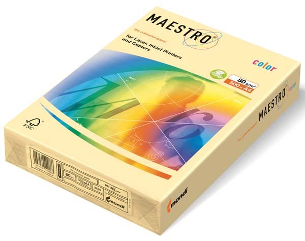 Папір кольоровий Maestro Color А4 160гр/м2 Pastell ясно-жовта 