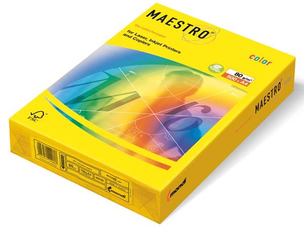 Папір кольоровий Maestro Color А3 80гр/м2 Neon жовта 