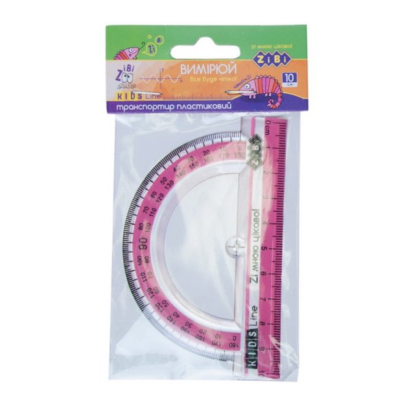 Транспортир пластиковый 100мм