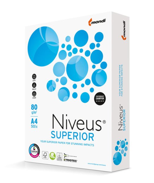 Папір офісний NIVEUS SUPERIOR формат А4, 500л/уп 