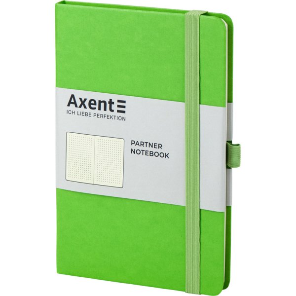 Книга записна Partner А5, крапка, салатовий 