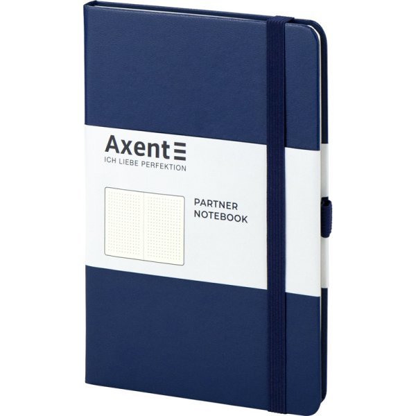 Книга записна Partner А5, крапка, синій 