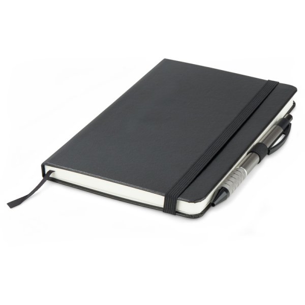 Книга записна Partner А5, лінія, чорний 