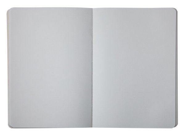 Блокнот деловой RECORD А5, 96л, серый, чистые листы