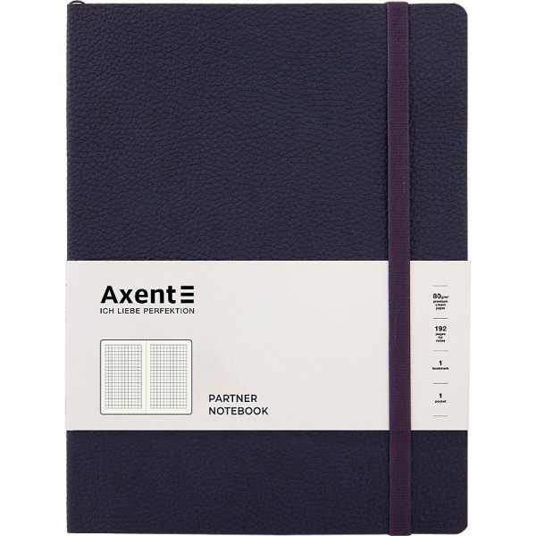 Книга записна Axent Partner Soft L, 190x250мм, синій 