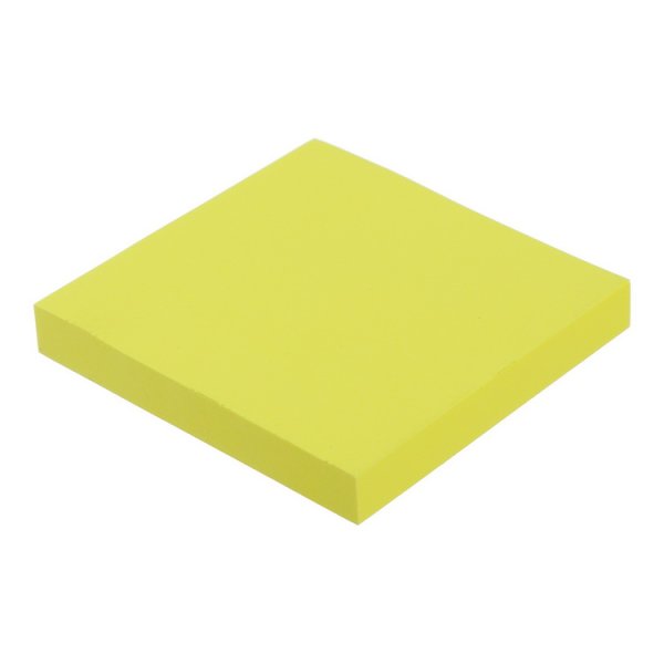 Блок паперу для нотаток 75*75мм НЕОН, 100л. жовтий 