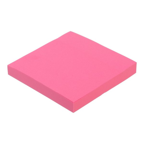 Блок паперу для нотаток 75*75мм НЕОН, 100л. рожевий 
