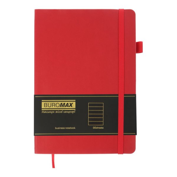Блокнот деловой BRIEF А5, 96л, красный, листы в линию