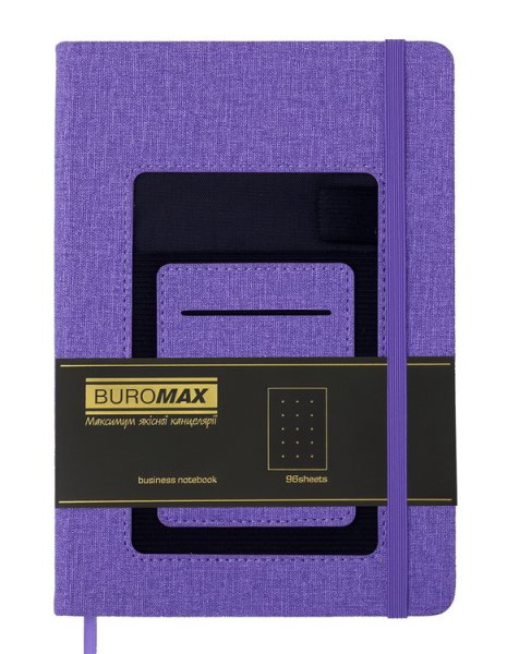 Блокнот діловий COMFORT А5, 96л, фіолетовий, аркуші в крапку 