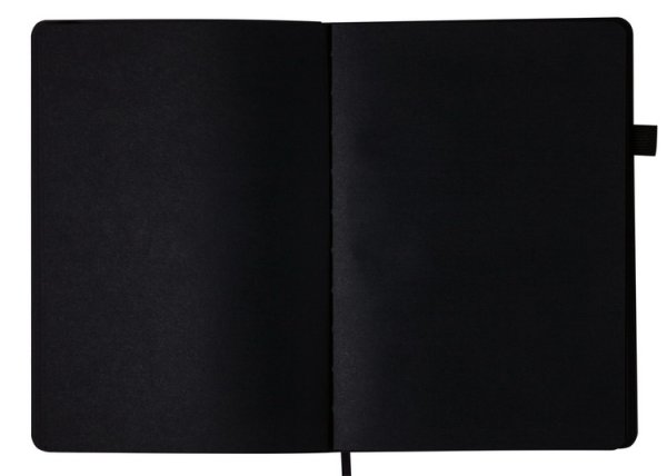 Блокнот деловой RELAX А5, 96л, чистые листы, черная бумага