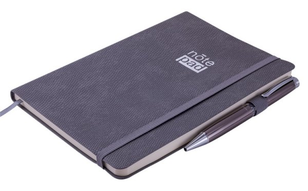 Блокнот деловой RESPECT А5, 96л, серый, листы в точку