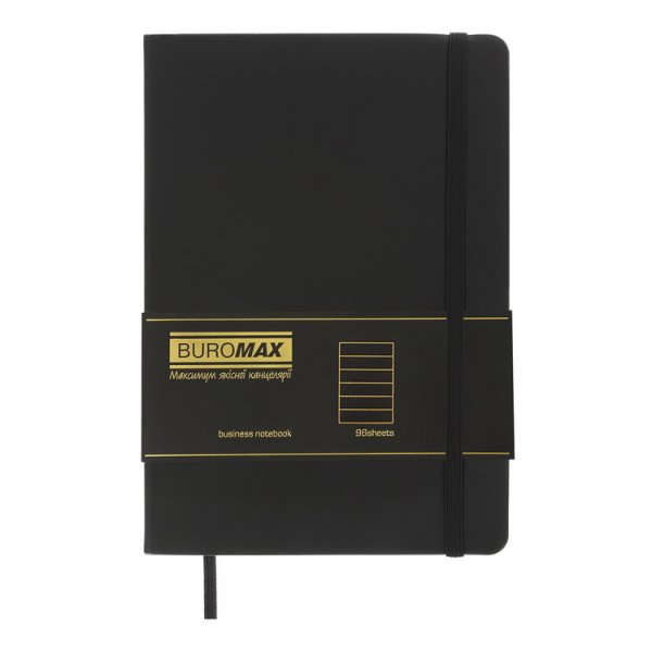 Блокнот діловий TOUCH ME А5, 96л, аркуші в лінію, чорний 