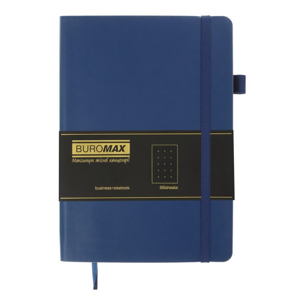 Блокнот деловой BRIEF А5, 96л, синий, листы в точку