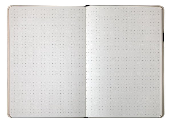 Блокнот діловий BRIEF А5, 96л, червоний, аркуші в крапку 