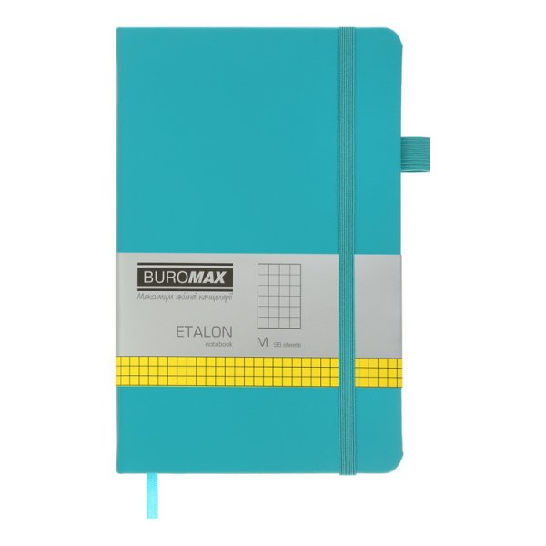 Книга записная ETALON 125*195мм, 96л, листы в клетку, бирюзовый