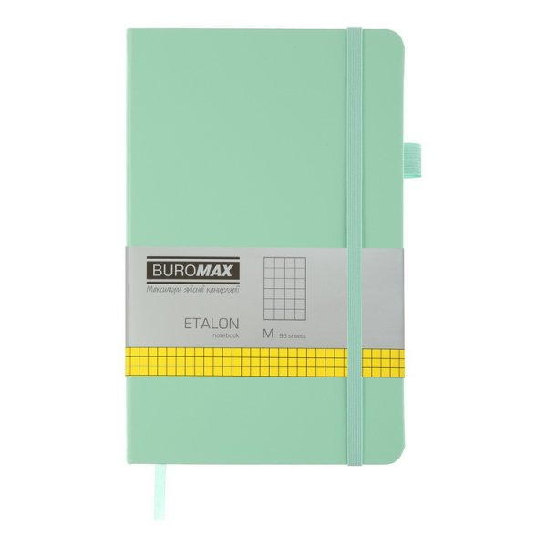 Книга записная ETALON 125*195мм, 96л, листы в клетку, мятный