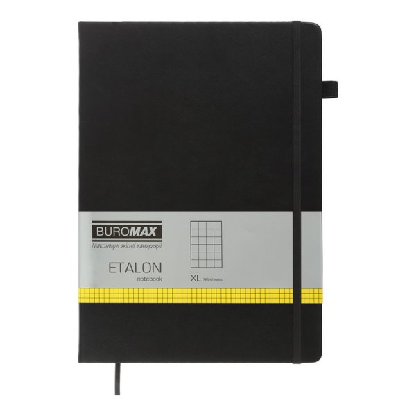 Блокнот деловой ETALON 210*295мм, 96л, листы в клетку, черный
