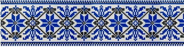 Скотч пакувальний 48ммх35м Вишиванка, синій 
