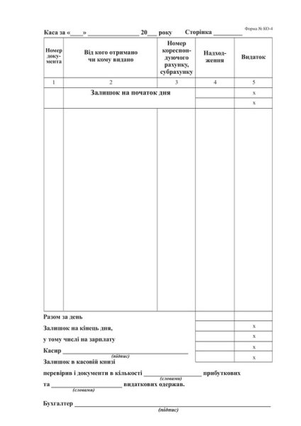 Кассовая книга А4 самокоп., вертикальная