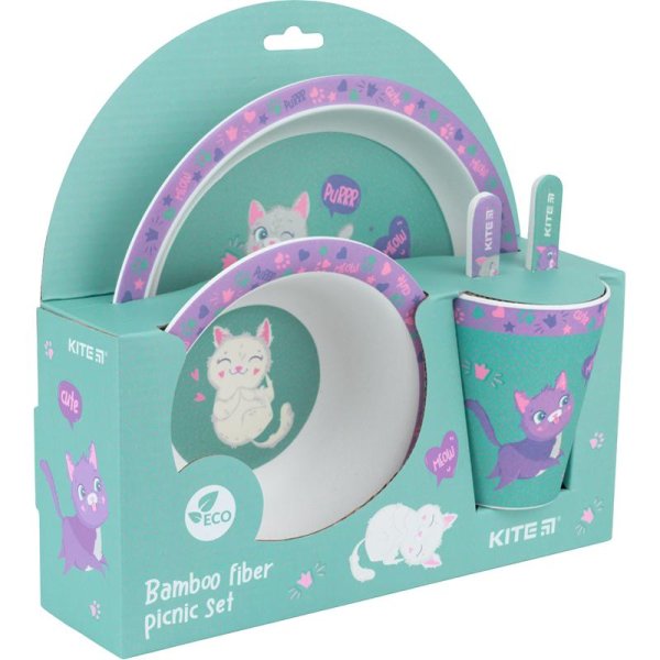 Набір посуду з бамбука Kite K22-313-02, 5 предметів 