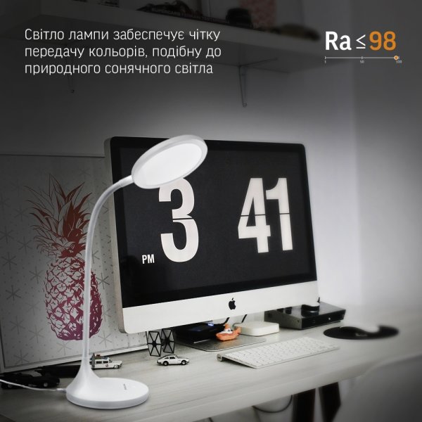 LED лампа настольная VIDEX TF14W 20W 4100K, белый