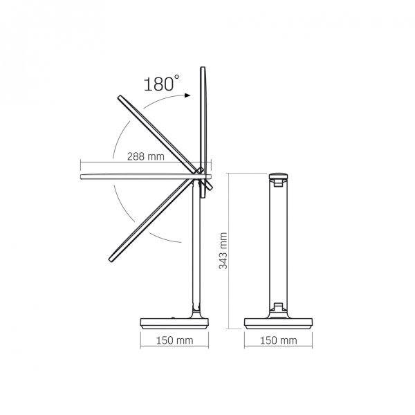 LED лампа настiльна з акумулятором VIDEX VL-TF16W 5W 1800-5000K 