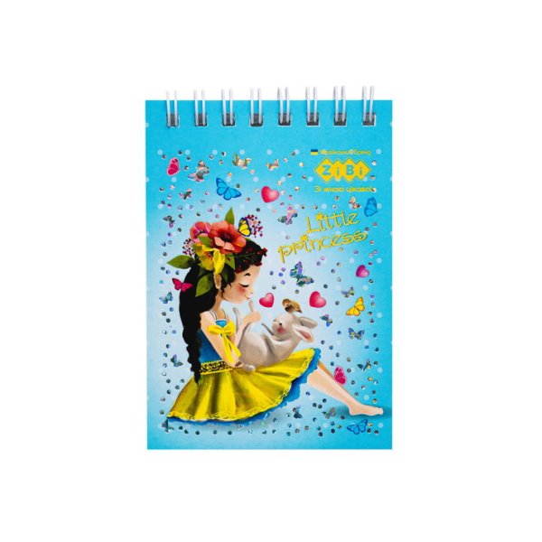 Блокнот на пружині зверху LITTLE PRINCESS, А7, 40арк, клітинка 