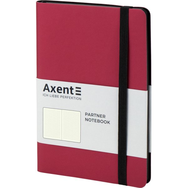 Книга записна Partner Soft А5, крапка, червоний 