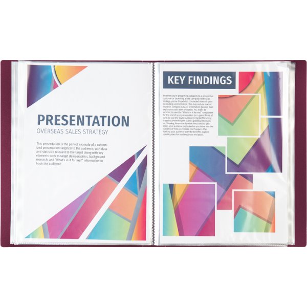 Дисплей-книга на 60 файлов, бордовый