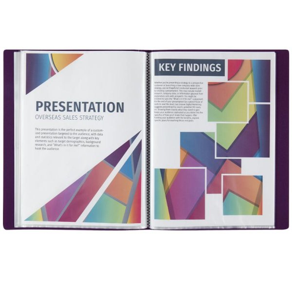 Дисплей-книга на 40 файлов, сливовый