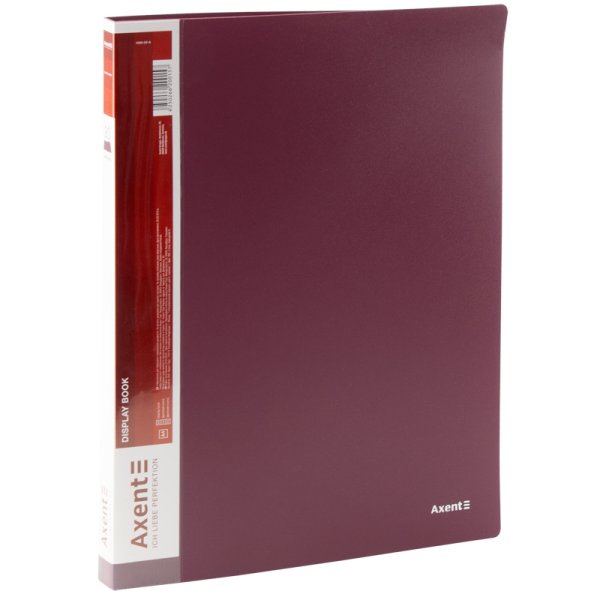 Дисплей-книга на 20 файлов, бордовый