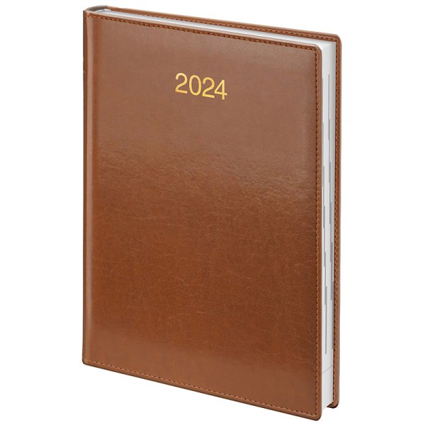 Ежедневник Стандарт А5 2024 обложка Soft коричневый