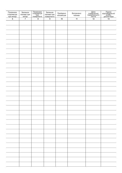 Журнал руху подорожних листів