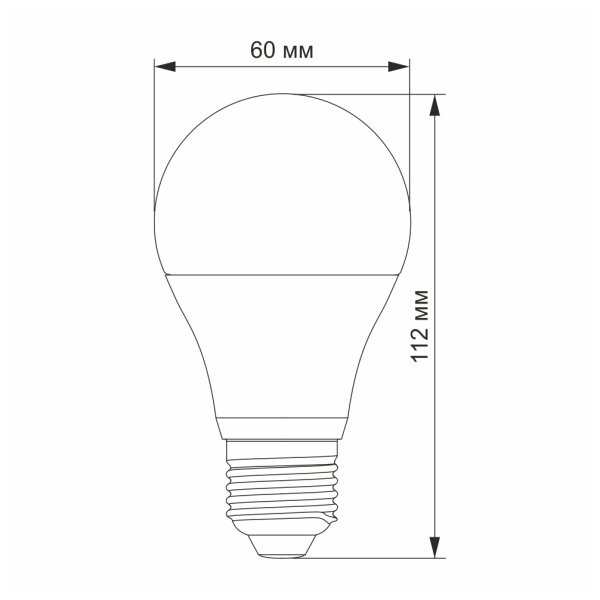 LED лампа VIDEX A60e 10W E27 3000K 220V